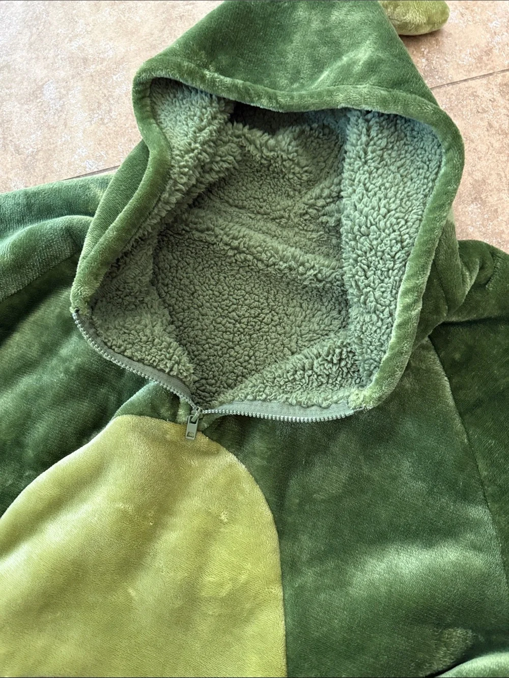 Cozy Green Avocado Plush Throw Hoodie